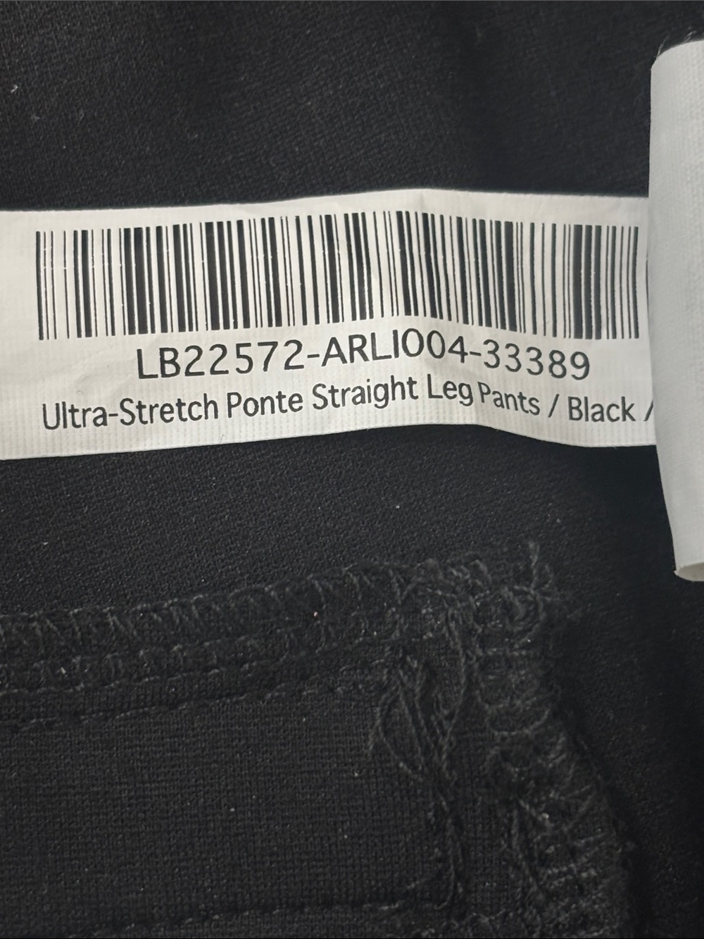 NWT Quince Ultra-Stretch Ponte Straight Leg Pants Black — Size M - Picture 4 of 5